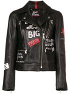 Karl Lagerfeld Printed Biker Jacket - Black