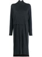 Zucca Layered Knitted Dress - Grey