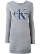 Calvin Klein - 'dovalina' Logo Sweatshirt - Women - Cotton - Xs, Women's, Grey, Cotton