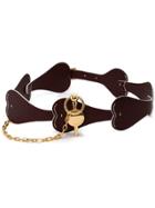 Jw Anderson Burgundy Heart Corset - Red