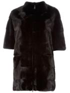 Liska Mink Fur Coat, Women's, Size: Medium, Black, Silk/mink Fur
