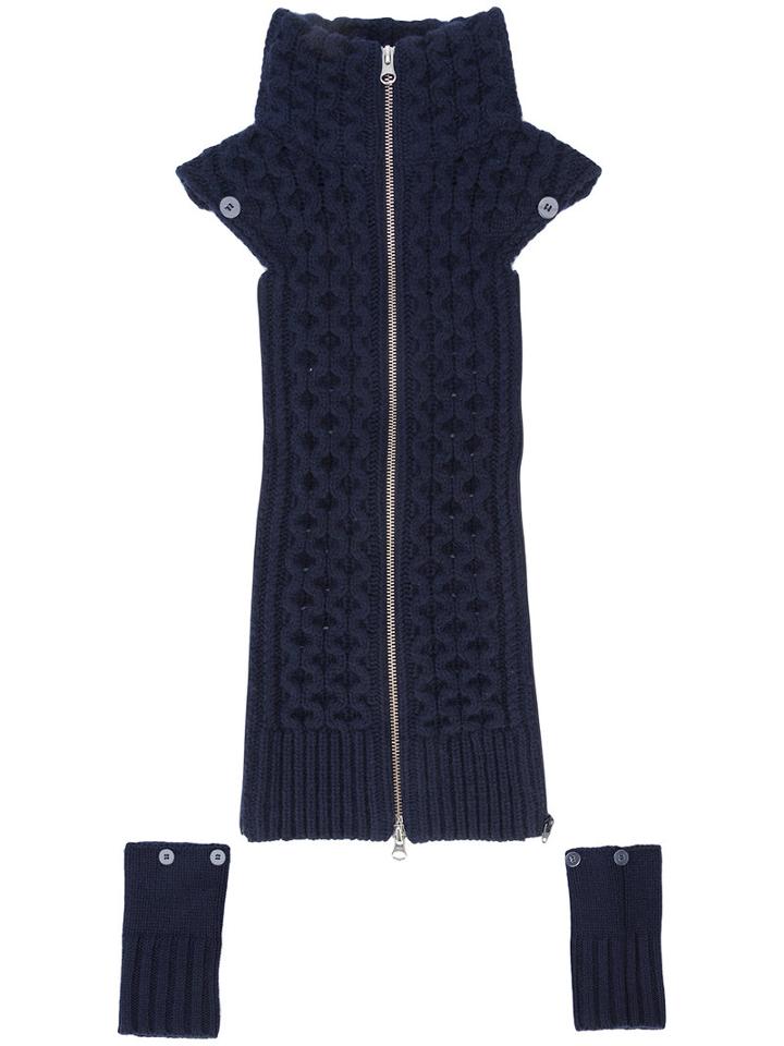 Veronica Beard - Dickey And Cuff Set - Women - Wool - One Size, Blue, Wool