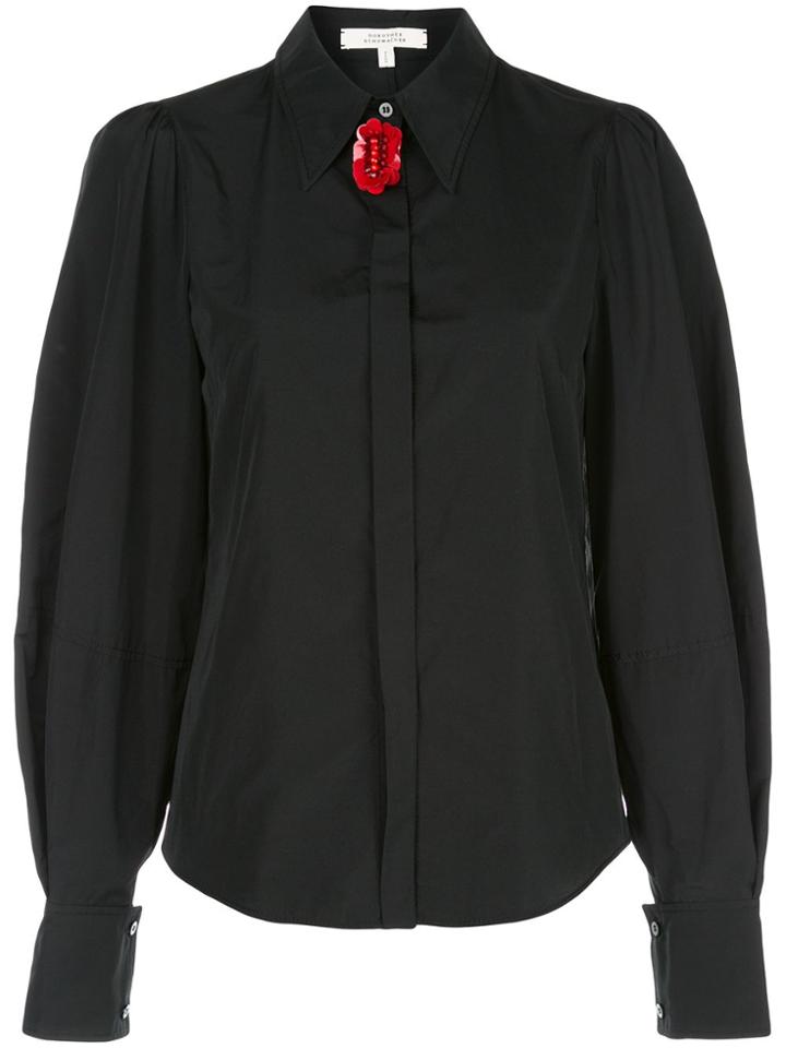 Dorothee Schumacher Floral Detail Oversized Sleeve Shirt - Black