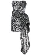 Halpern Sequin Embellished Corset Dress - Black