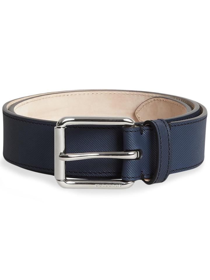 Burberry Trench Leather Belt - Blue