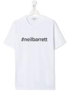 Neil Barrett Kids Teen Hashtag Print T-shirt - White
