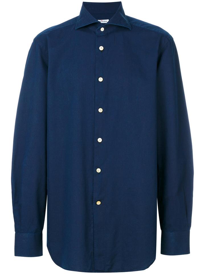 Kiton - Classic Shirt - Men - Cotton - 45, Blue, Cotton