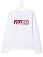 Zadig & Voltaire Kids Boxer Rolled-hem Top - White