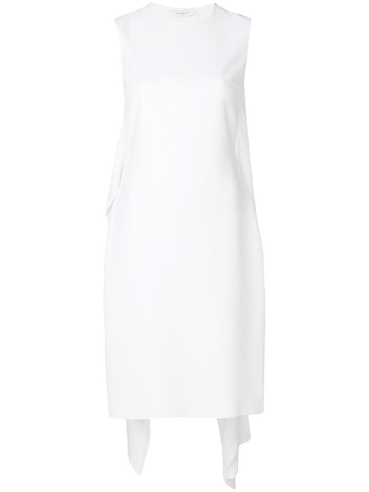 Givenchy Sleeveless Open Back Midi Shift Dress - White
