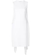 Givenchy Sleeveless Open Back Midi Shift Dress - White