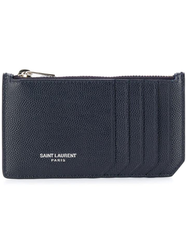 Saint Laurent Fragments Cardholder - Blue