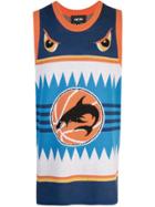 Just Don Shark Print Tank Top - Blue