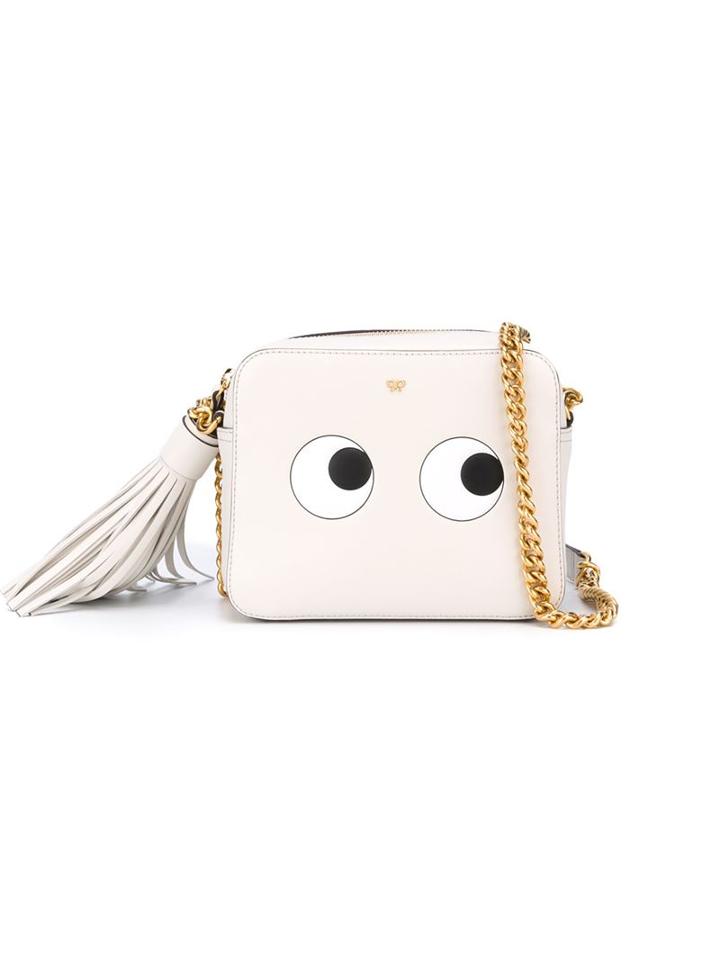 Anya Hindmarch Eyes Crossbody Bag, Women's, Nude/neutrals, Leather