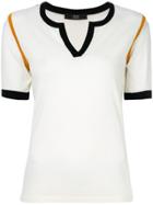 Steffen Schraut Contrast Trim Blouse - White