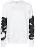 Bikkembergs Printed Sleeve Sweatshirt - White