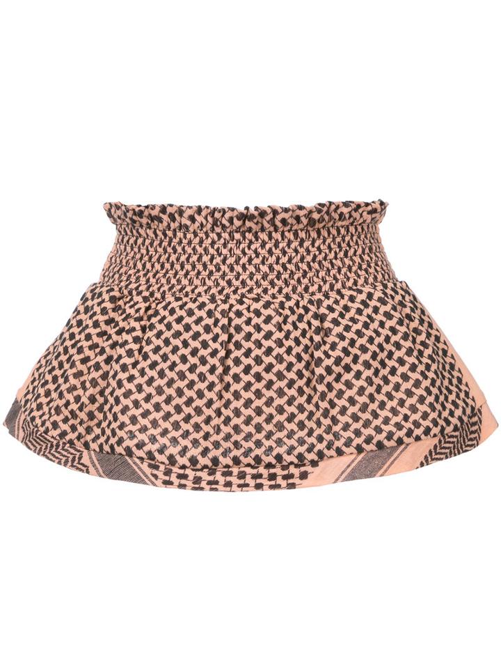 Cecilie Copenhagen - Bandeau Cropped Top - Women - Cotton - 2, Pink/purple, Cotton