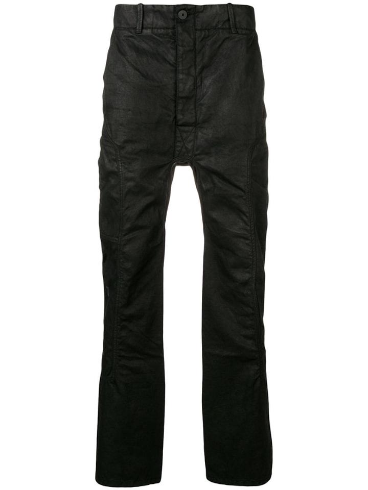 11 By Boris Bidjan Saberi Crinkle-effect Fitted Trousers - Black