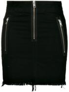 Diesel Zip Front Biker Skirt - Black