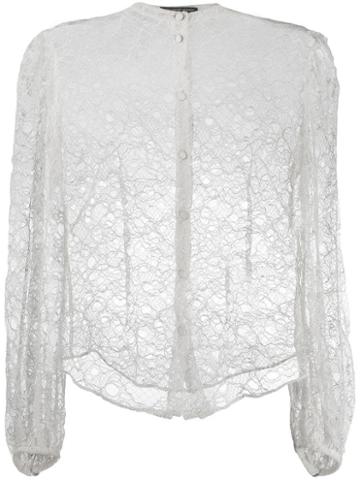 Alexander Mcqueen Pre-owned 2000's Slim Sheer Shirt - Neutrals