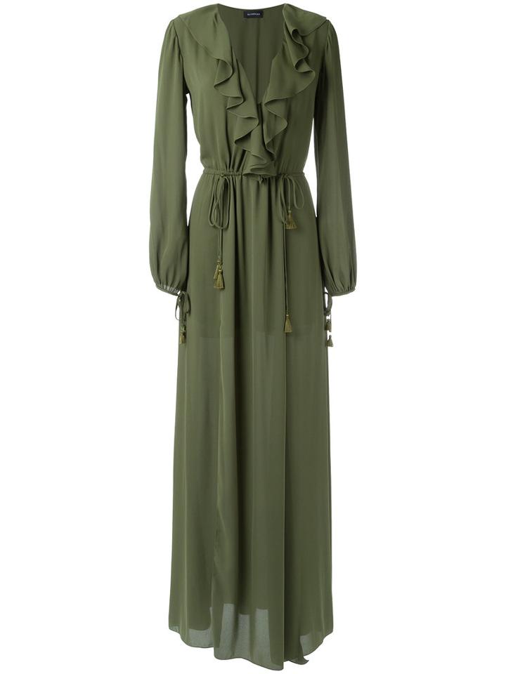 Olympiah - Ruffle Gown - Women - Polyester - 38, Green, Polyester