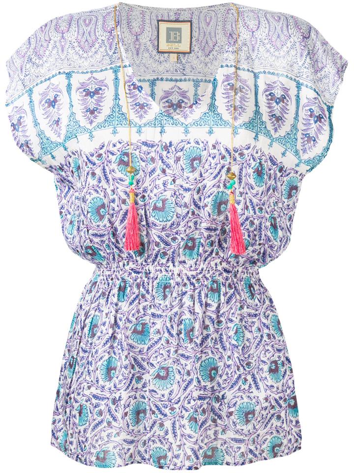 Alicia Bell Multi-print Tassel Top - Pink & Purple