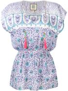 Alicia Bell Multi-print Tassel Top - Pink & Purple
