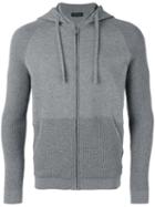 Z Zegna - Panelled Zipped Hoodie - Men - Cotton - Xl, Grey, Cotton
