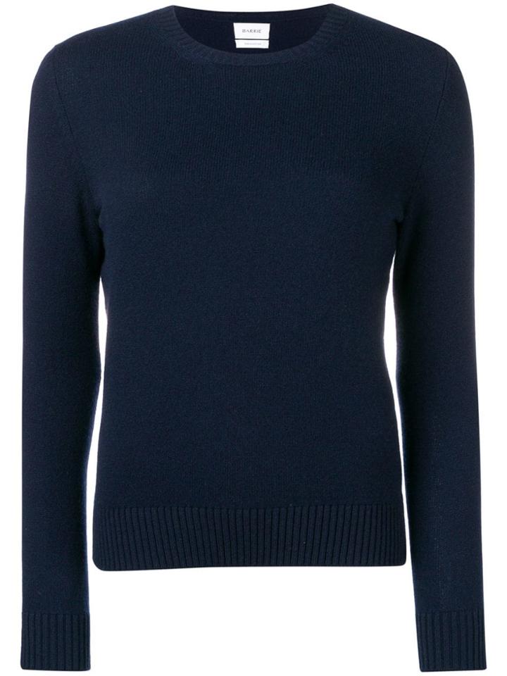 Barrie Ribbed Neck Jumper - Blue