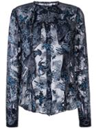Bianca Spender Devore Degas Shirt, Women's, Size: 10, Blue, Silk/cellulose