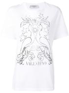 Valentino Peacock Print T-shirt - White