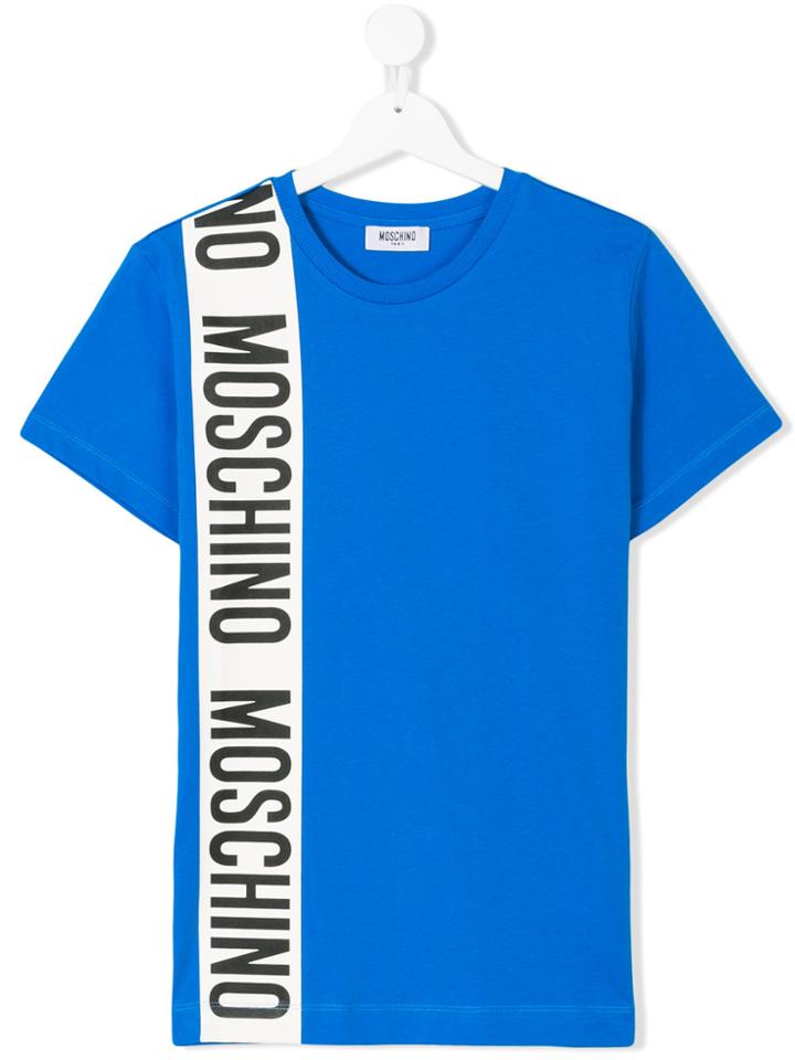 Moschino Kids Logo Patch T-shirt - Blue