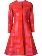 Oscar De La Renta Geometric Print Coat