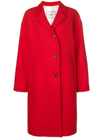 Mauro Grifoni Oversized Single-breasted Coat - Red