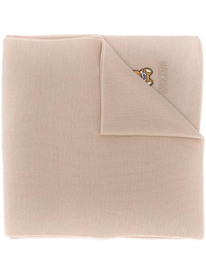 Moschino Toy Teddy Knitted Scarf - Neutrals