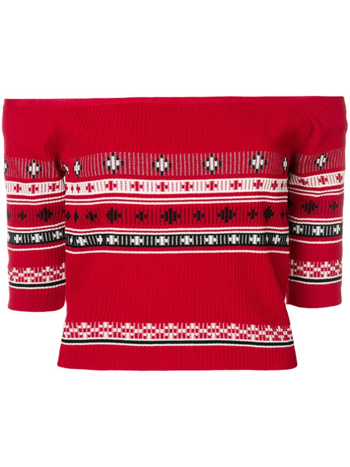 Red Valentino Bardot Knit Sweater