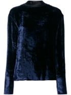 Maison Margiela - Open Back Sweater - Women - Silk/cotton/cupro/viscose - 42, Blue, Silk/cotton/cupro/viscose