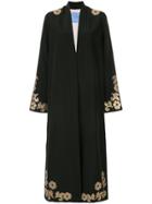 Macgraw Whiskey Embellished Robe Coat - Black