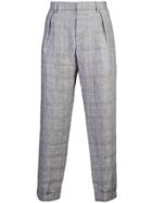 Maison Kitsuné Joe Checked Trousers - Blue