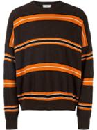 Ami Alexandre Mattiussi Striped Boxy Sweater - Brown