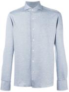 Canali Slim-fit Patterned Shirt - Blue