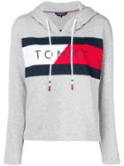 Tommy Hilfiger Printed Logo Hoodie - Grey