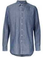 Bassike Selvedge Denim Shirt, Men's, Size: Small, Blue, Cotton