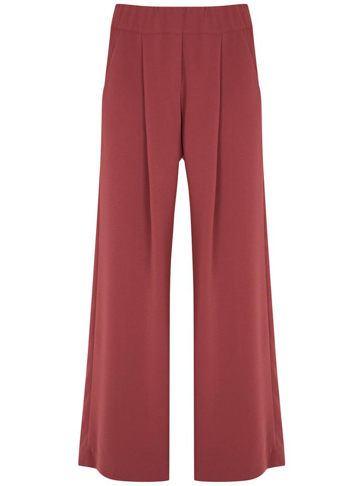 Lilly Sarti - Wide Trousers - Women - Polyester/spandex/elastane - 38, Red, Polyester/spandex/elastane