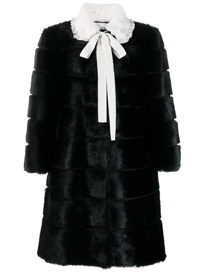 Red Valentino Neck-tied Coat - Black