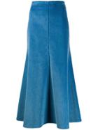 A.w.a.k.e. Mode Corduroy A-line Skirt - Blue
