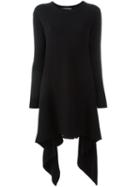 Alexander Mcqueen Uneven Hem Knit Dress, Women's, Size: Small, Black, Cashmere