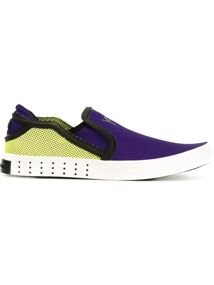 Y-3 Contrast Panel Slip On Sneakers