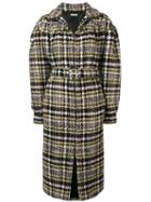 Miu Miu Oversized Tweed Coat - Green