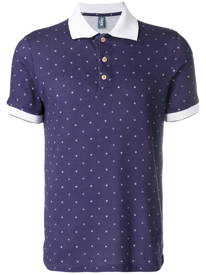Fefè Polka Dot Print Polo Shirt - Blue