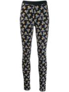 Moschino Bear Logo Print Leggings - Black